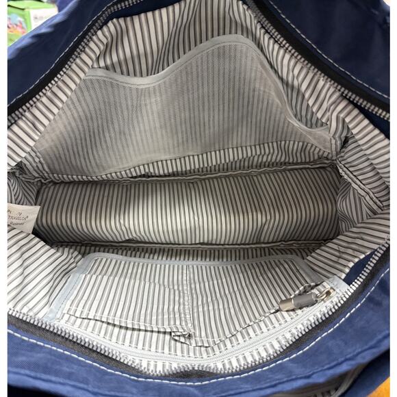 Travelon Dolphin Collection Navy Blue Messenger Shoulder Bag Nylon Roomy - Picture 6 of 8